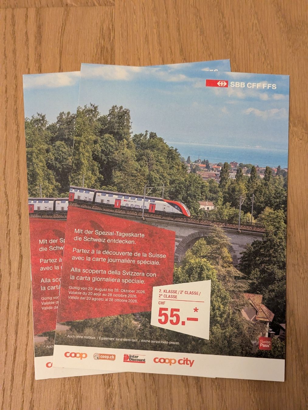 Biglietti: 2x SBB Tageskarten (a) – Nuovo e nell'imballaggio originale da Zürich venduto da che_62kb