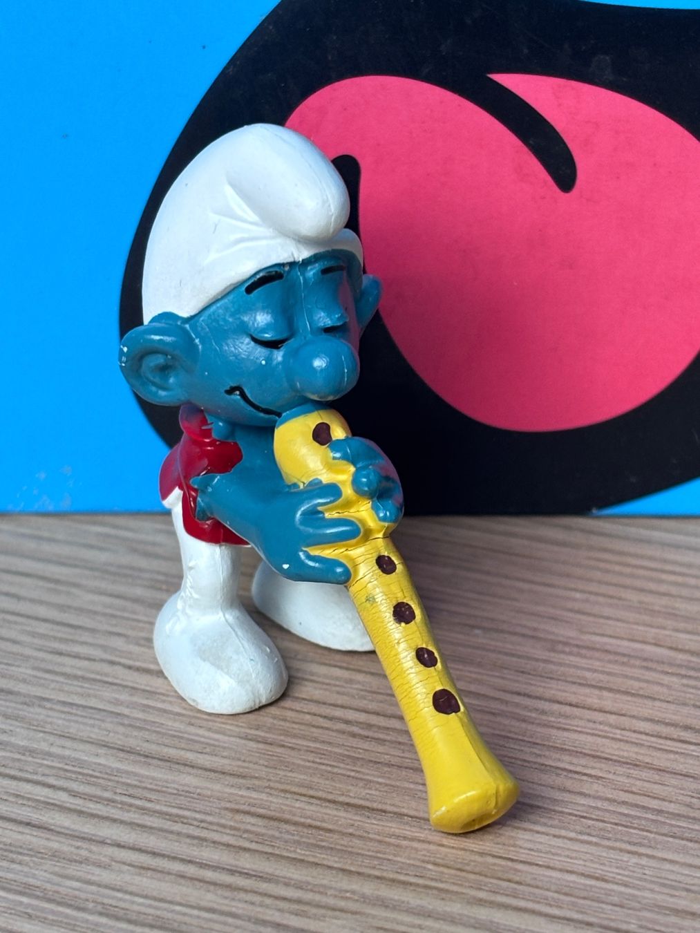 Schleich Statuette: Flöten-Schlumpf – Usato da Lyss venduto da Duckszone