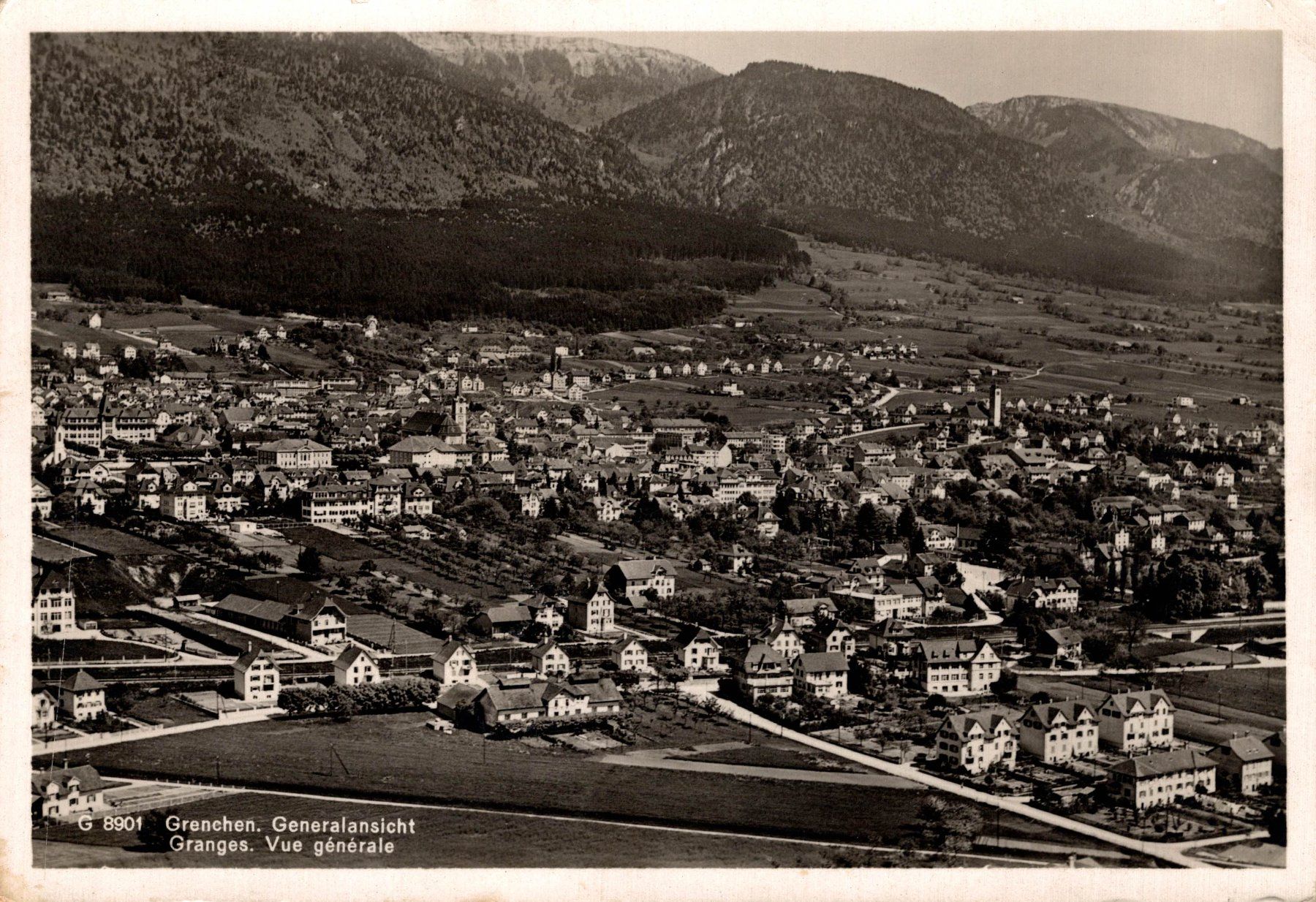 Ansichtskarten: Grenchen Generalansicht. Granges - vue générale – Gebraucht aus Bronschhofen von Astore