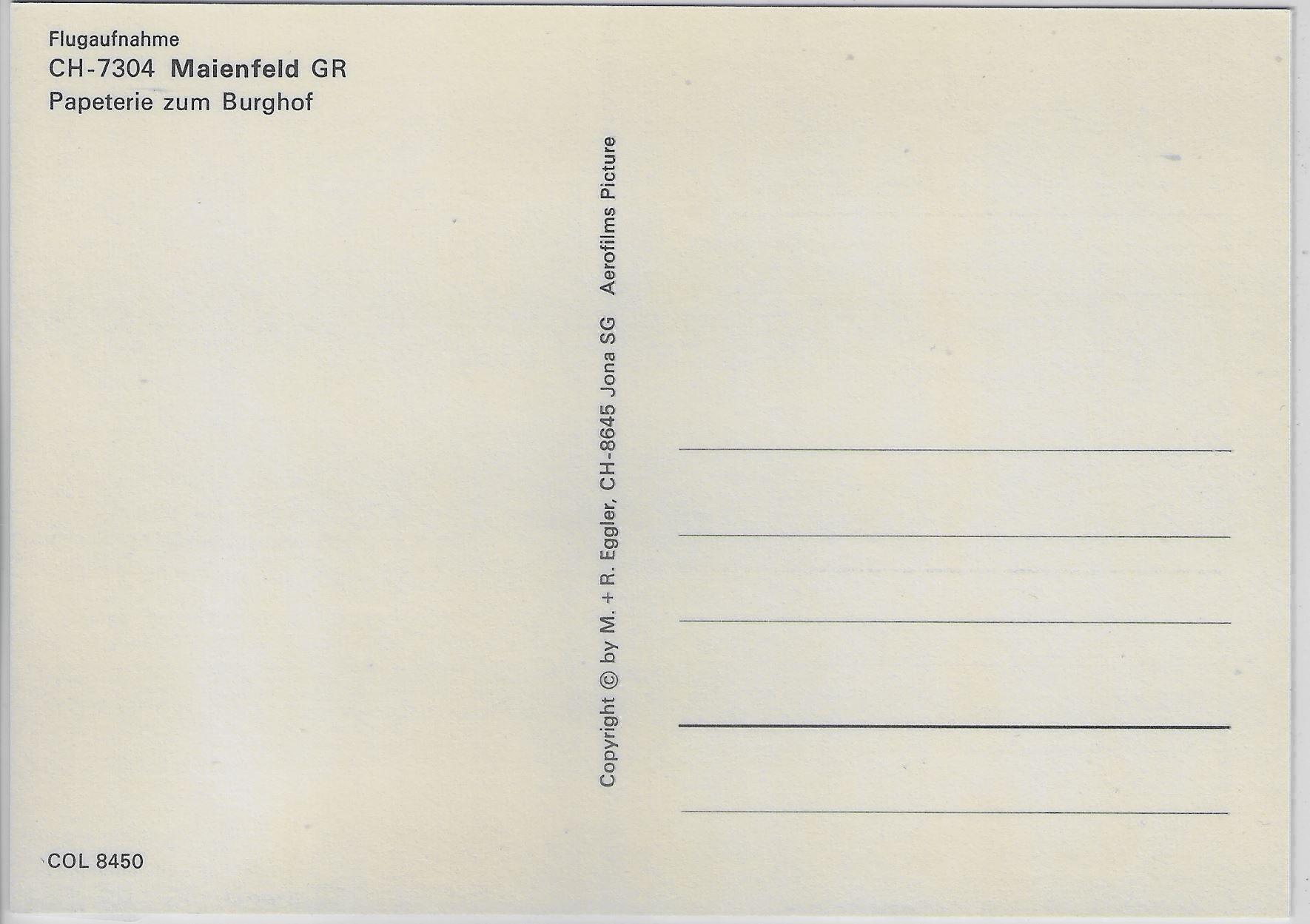 Cartoline postali: Flugaufnahme Maienfeld GR – Antico da Ettingen venduto da Kartenplanet 1