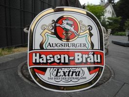 AUGSBURGER HASEN BRÄU EMAILSCHILD