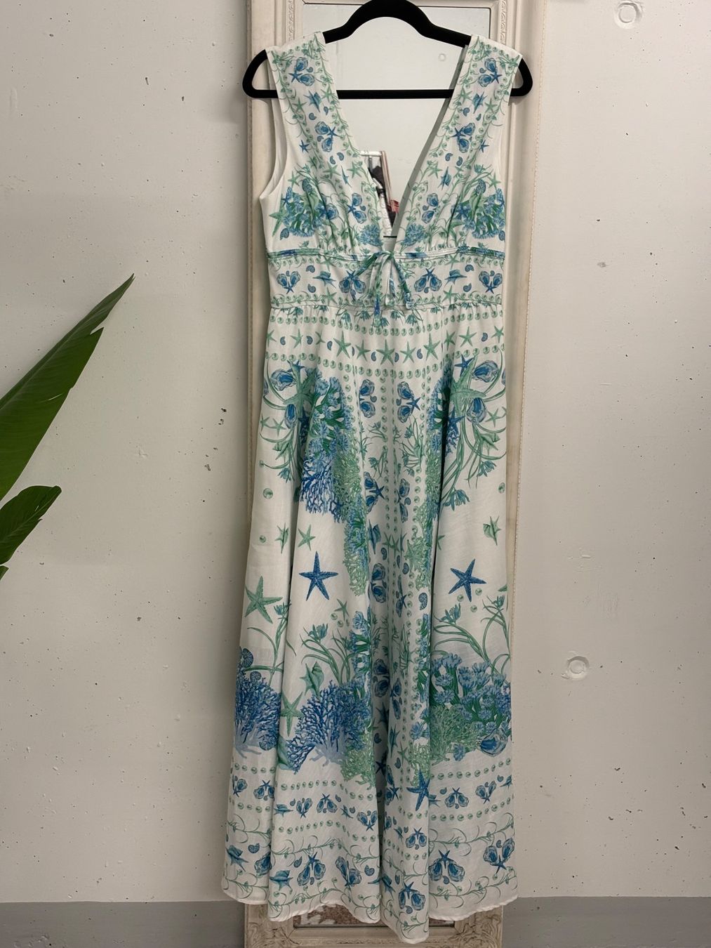 Vestiti: Hemithea Maxikleid Gr. L weiss blau Print griechisch – Nuovo (secondo la descrizione) da Regensdorf venduto da secondchancefashion 1