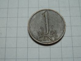 Niederlande 1 Cent, 1954