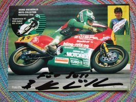 BRUNO KNEUBÜHLER CH MOTO-RENNFAHRER  ORIG AUTOGRAMM ANTIK