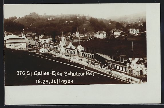 Cartoline postali: St. Gallen, Eidgen. Schützenfest 1904,  – Usato da Berlin venduto da bartko-reher