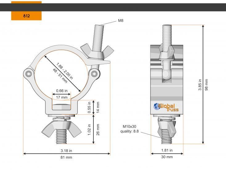 Tralicci: 8er Set Global Truss Trussaufnehmer ... – Nuovo e nell'imballaggio originale da Däniken SO venduto da Profog1 2