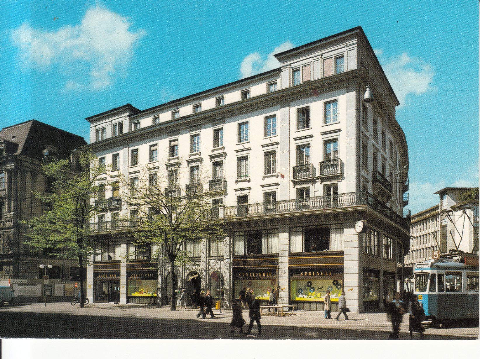 Ansichtskarten: Zürich Sprüngli 1988 – Gebraucht aus Bürglen TG von StampGraf