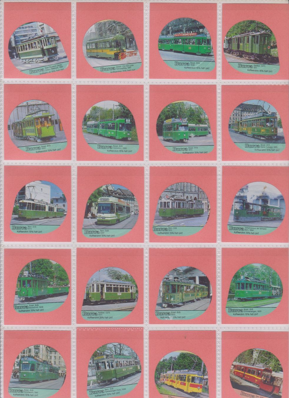 Kaffeerahmdeckel: lot opercules Tram - Strassenbahn - tramways ... – Gebraucht aus Bex von Canouille 2