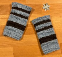 Pulswärmer ❄️ - hellblau / schwarz -  *NEU*