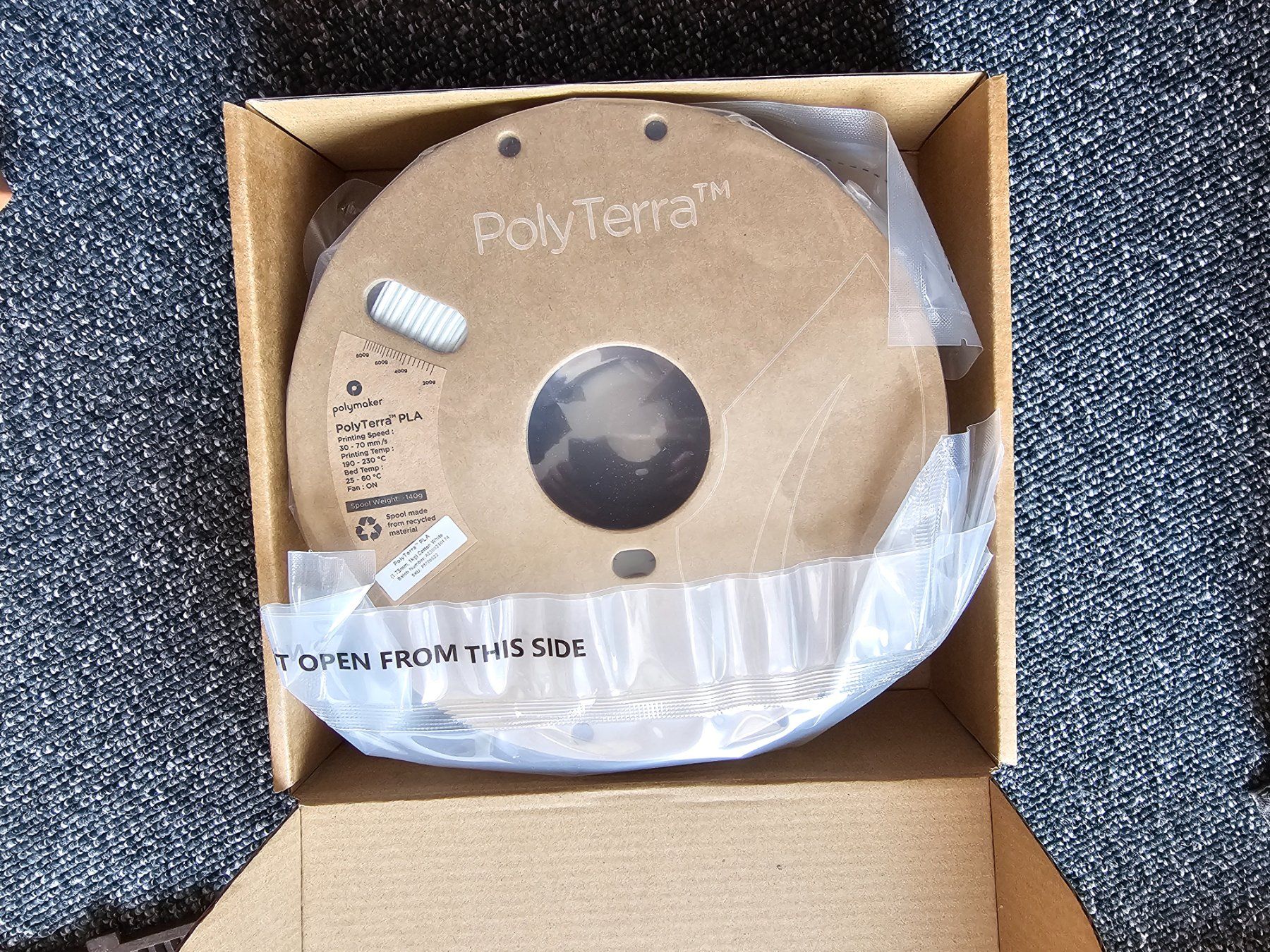 Filamento: Polymaker PolyTerra™ PLA Cotton White NEU – Nuovo e nell'imballaggio originale da Saas-Fee venduto da naciaa 3