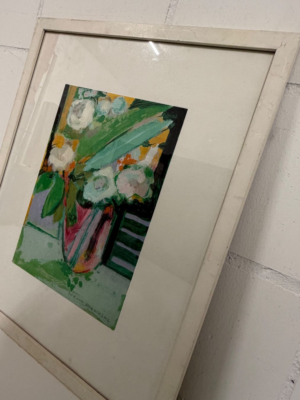 Dipinti: Blumengemälde signiert Dorette Huegin 2002 gerahmt – Usato da Basel venduto da PAUL_ART 5