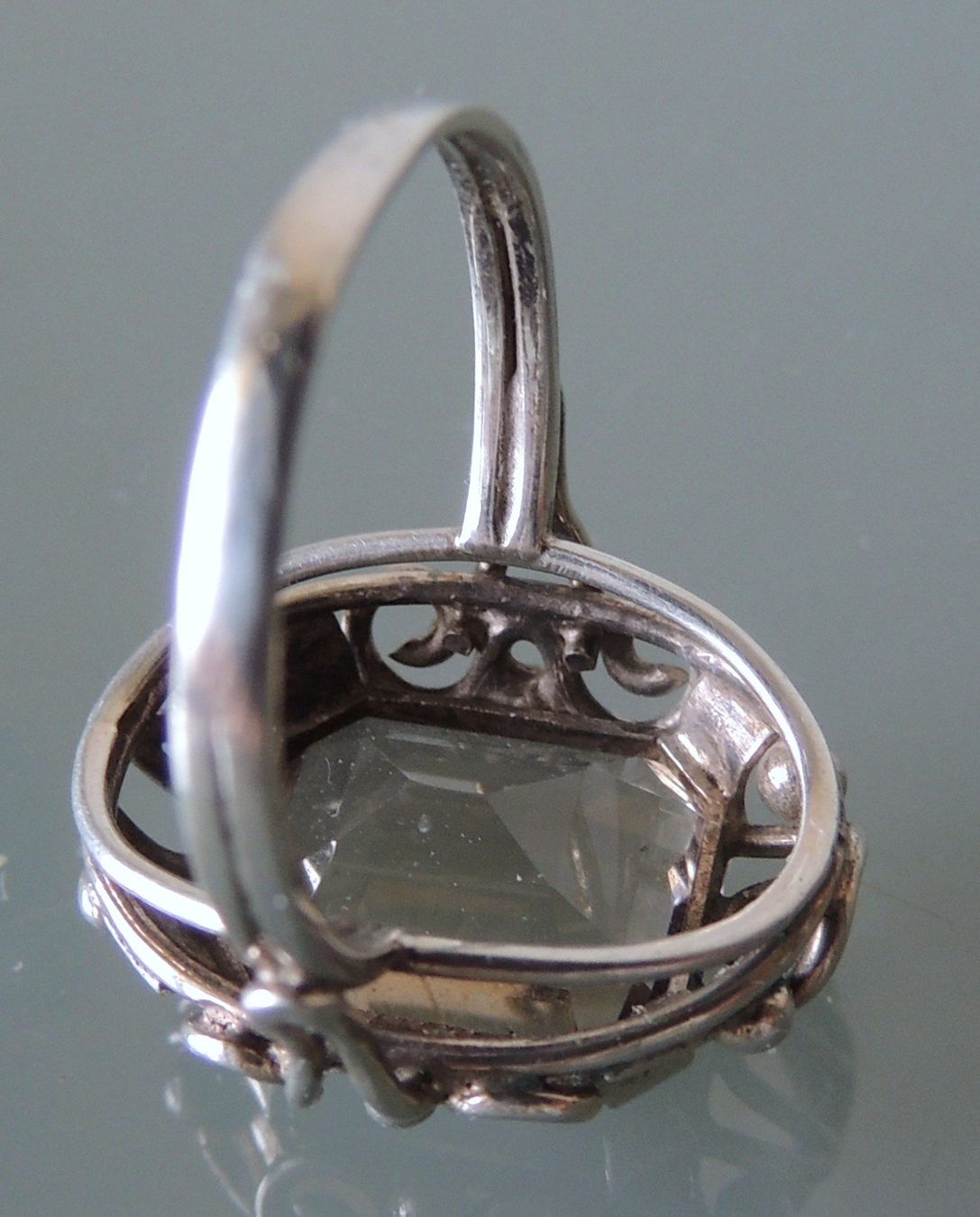 Anelli: Rauchquarz Silber 800 Fingerring Gr. 61 – Usato da Waldenburg venduto da schaller707 7