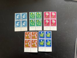 1960 Pro Juventute FDC Viererblock mit Tab  (5470)