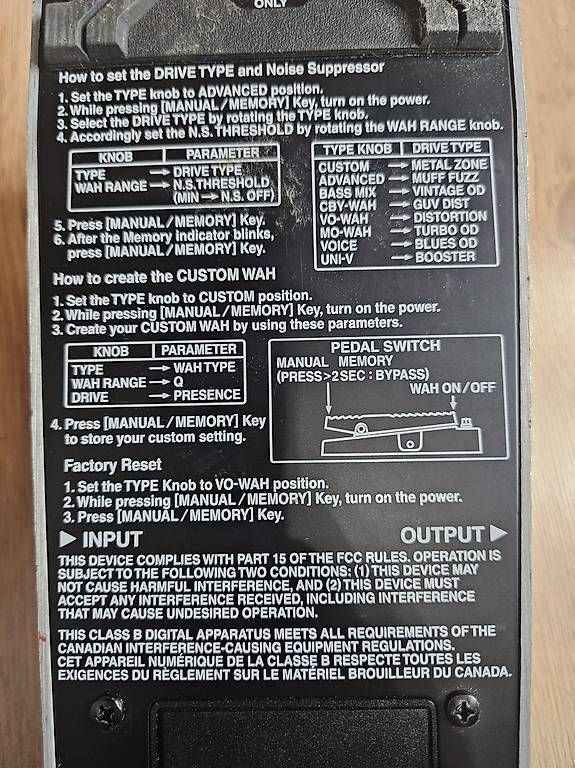 Musikinstrumente: BOSS PW-10 V-Wah – Gebraucht aus Büren an der Aare von Giancarlo 2