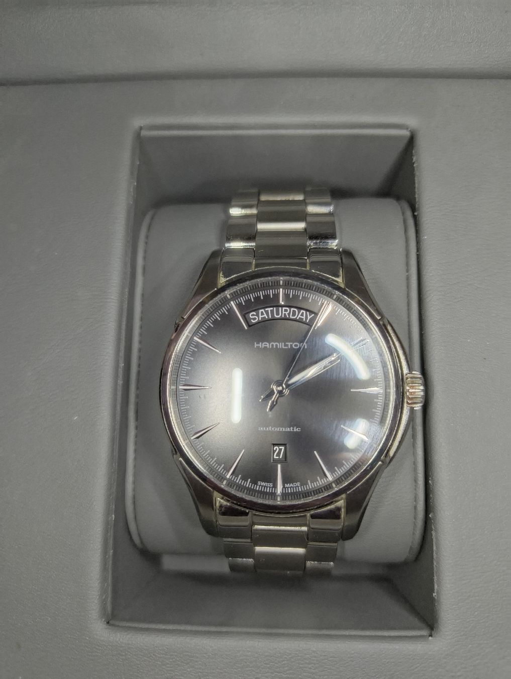 Hamilton Uhren: Hamilton Jazzmaster Daydate – Gebraucht aus Solothurn von WolfOfTheWaldstreet 2