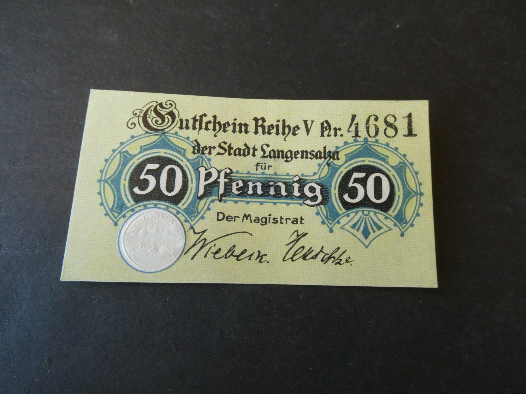 Banknoten: Dt. Reich, Langensalza - Notgeld – Gebraucht aus Hinterforst von Rohusri