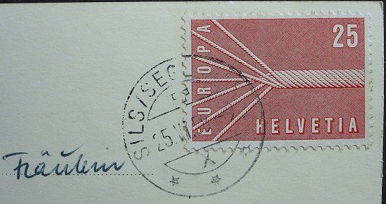 Cartoline postali: ST. MORITZ Blick vom Hahnensee auf das Ober-Engadin – Usato da Jona venduto da philajona 1