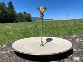 Alt Schönwald Etagere Beisteller Schmuckablage mit Glasbead