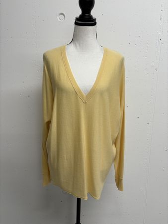 Marc Cain Kaschmir Seide Pullover gelb Gr. 40