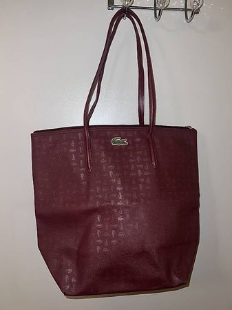 Lacoste Tote Bag - Burgundy/Maroon