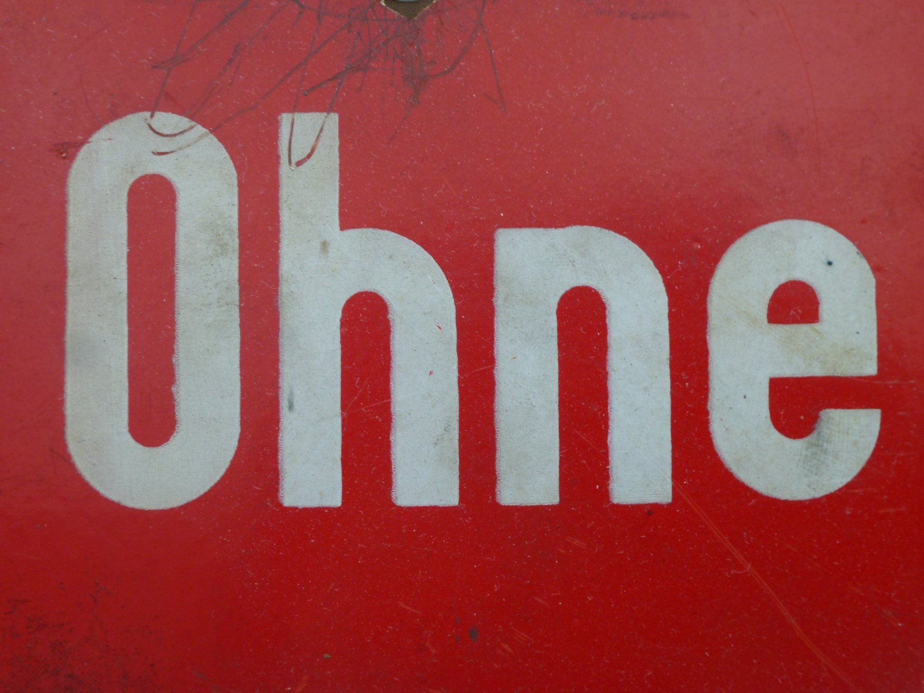 Schilder: Antikes Schild "Ohne Schaffner"  / Zug od. Strassenbahn – Gebraucht aus Esslingen von eintagammeer 2