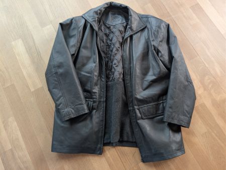 Lederjacke Retro, Schwarz, Top Zustand, Winter-tauglich!