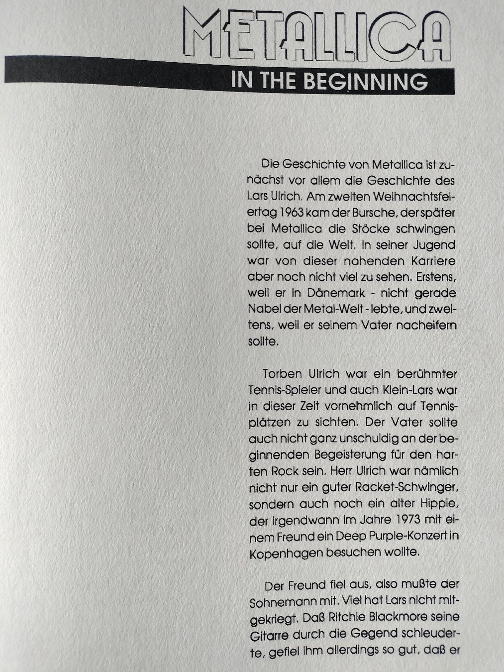 Riviste & Magazine: Metallica Buch von 1991 – Usato da Schwanden Sigrisw venduto da cadieux71 2