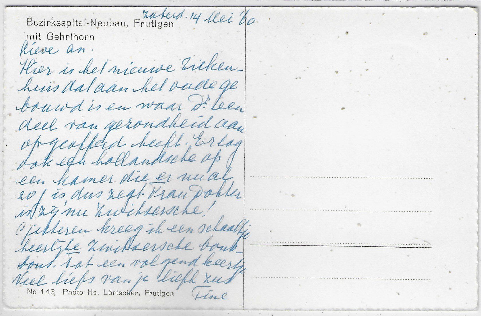 Cartoline postali: Bezirksspital-Neubau - Frutigen – Usato da Ettingen venduto da Kartenplanet 1