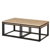 Maison du Monde Couchtisch-Set „Long Island“ aus Massivholz