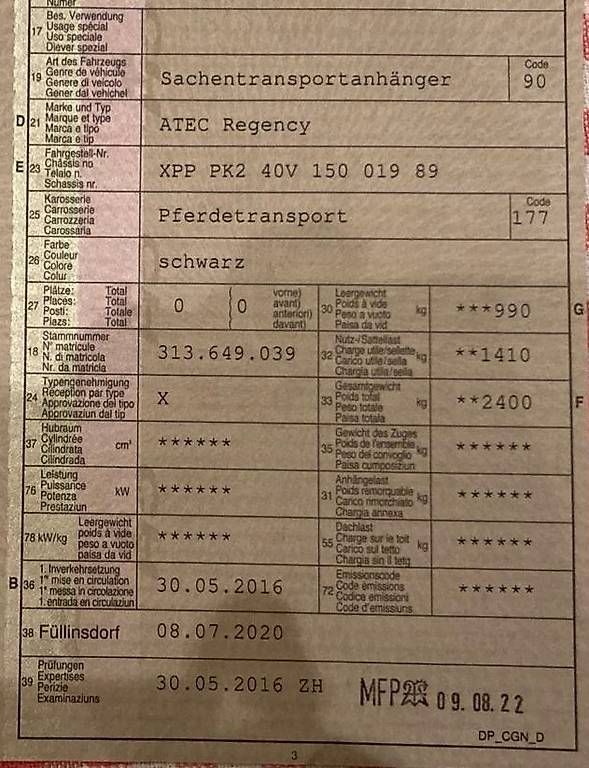Atec Remorques: Atec Regency  - 2er Pferdeanhänger – D'occasion à Bern par ThomasOberbottigen 3