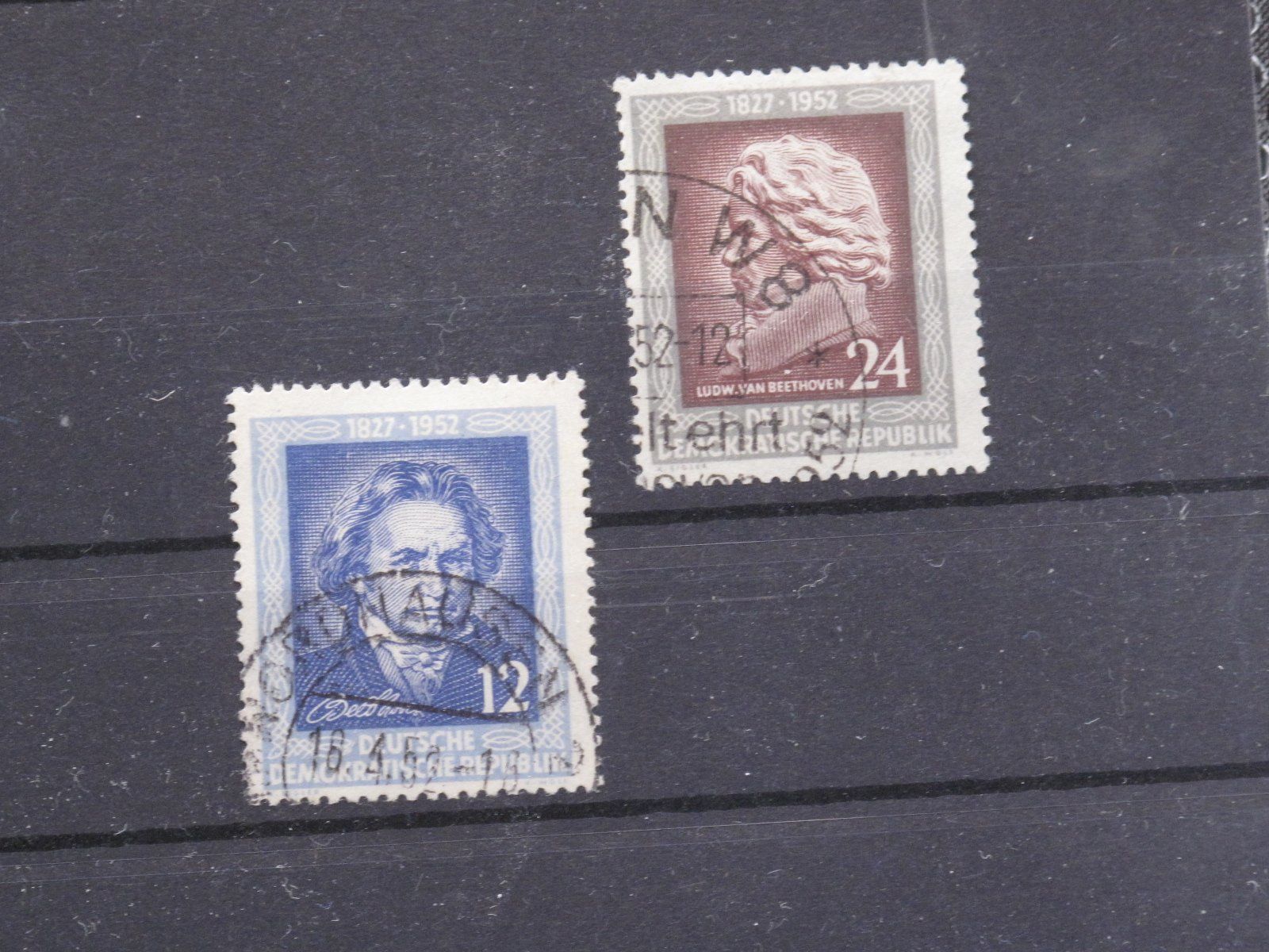 Tutti i francobolli: DDR 1952 Ludwig van Beethoven gest. – Usato da Wil SG venduto da fva01