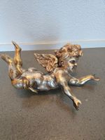 Antiker Wandengel Putto Holz handgeschnitzt vergoldet 19.Jh