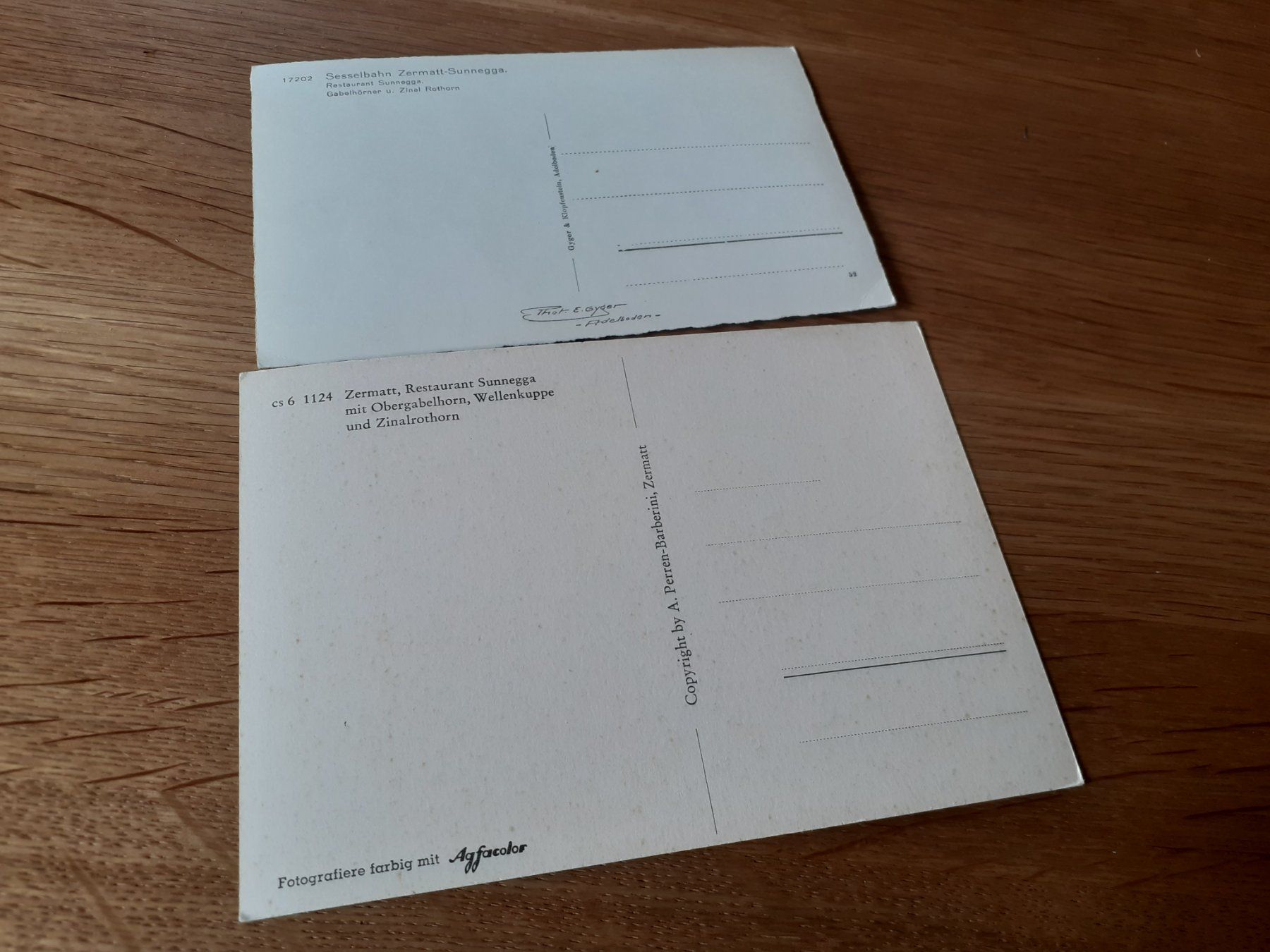 Cartoline postali: ZERMATT - RESTAURANT SUNNEGGA - SESSELBAHN – Usato da Winterthur venduto da Ornyx7 1