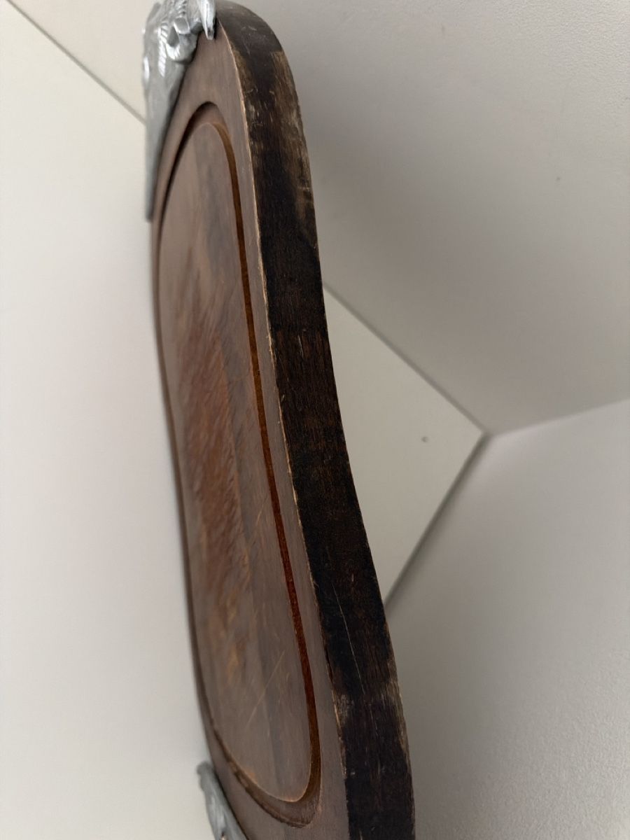 Servierplatten: Vintage Schneidebrett mit Ochsenkopf Chromplatte – Gebraucht aus Gossau SG von sushifactory 5