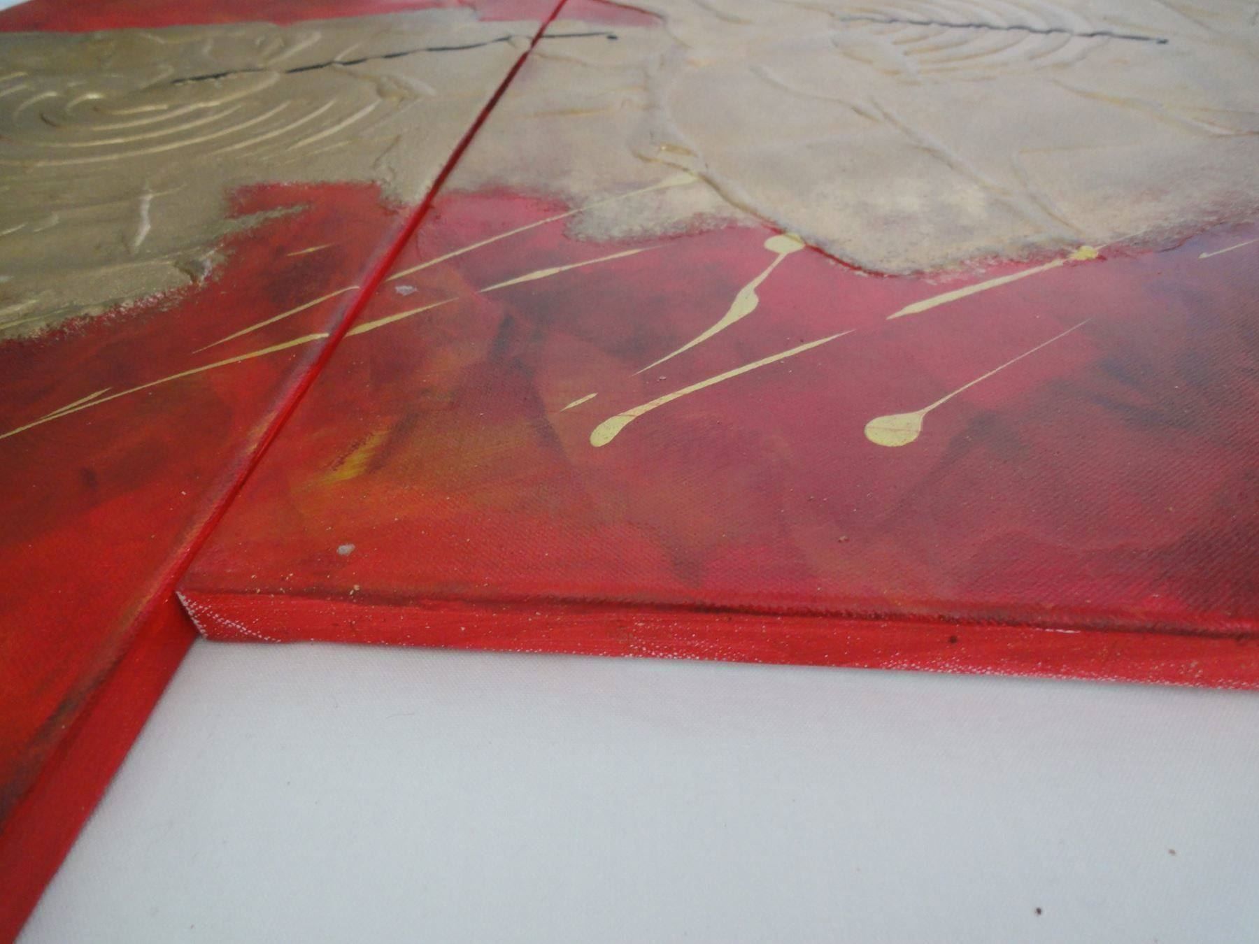 Gemälde: Acrylgemälde abstrakt auf Leine – Neu (gemäss Beschreibung) aus Chur von omonia 4