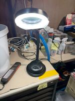 LED Lupenleuchte schwarz mit Schwanenhals guter Zustand