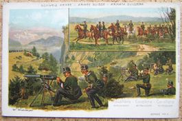 SCHLUMPF LITHO SCHWEIZ. ARMEE - KAVALLERIE MAXIMISTEN