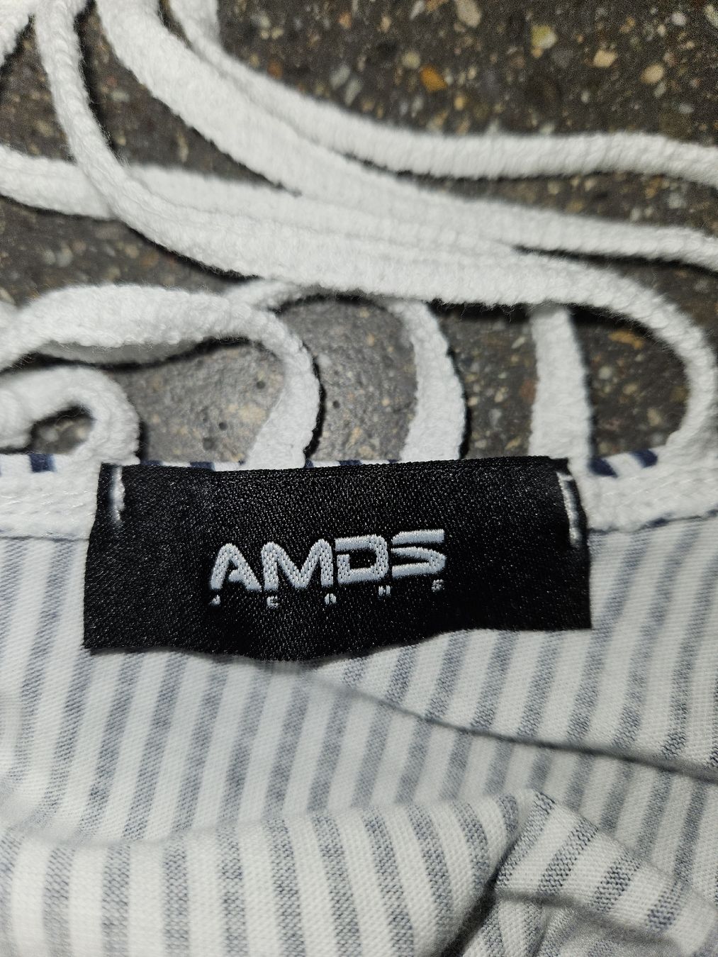 Kleider: AMDS Jeans Kleid gestreift mit Spitze Grösse S  – Neu (gemäss Beschreibung) aus Anwil von tamoos 4