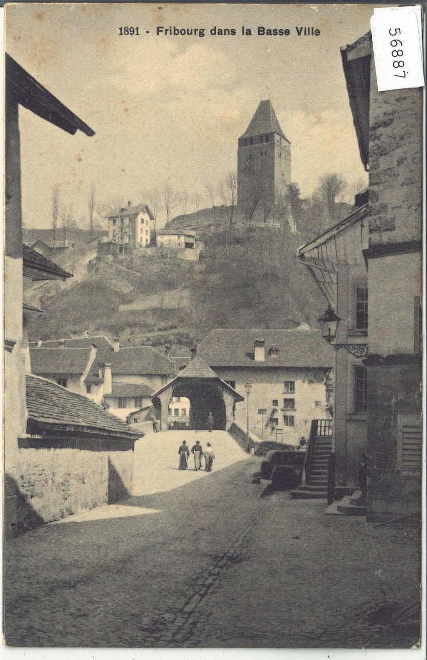 Cartoline postali: Fribourg dans la Basse Ville – Difettoso da Ettingen venduto da Kartenplanet