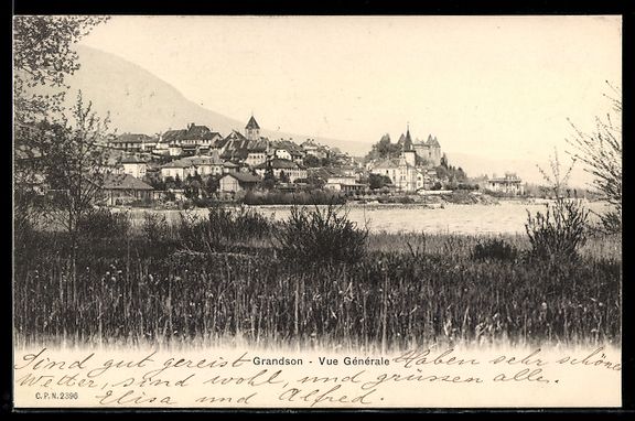 Cartoline postali: AK Grandson, Vue générale – Usato da Berlin venduto da bartko-reher