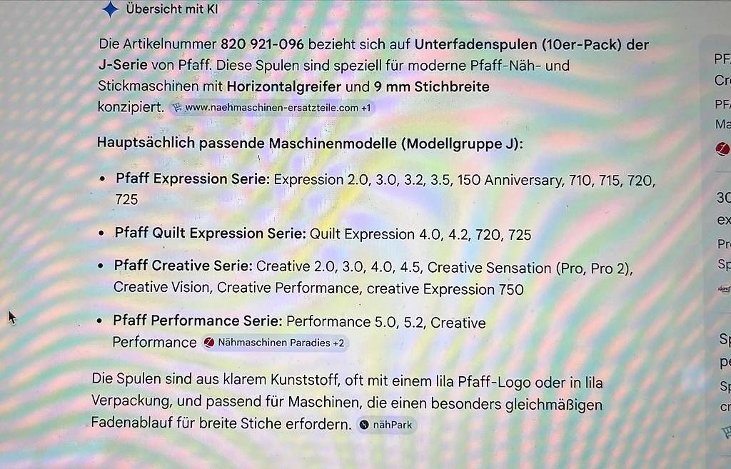 Pfaff Macchine da cucire: Pfaff Spulen für Expression, Anniversary Modellgr J – Usato da Bellikon venduto da jum_5k8y 2