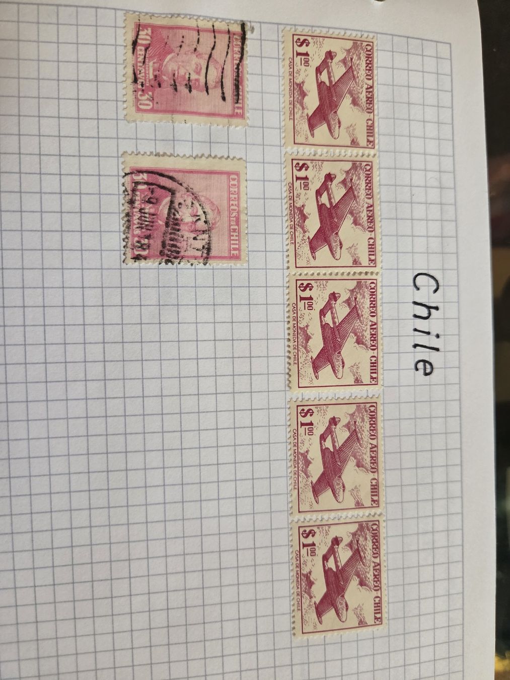 Alle Briefmarken: Exotische Briefmarken Chile – Gebraucht aus Riehen von str_2msn 1
