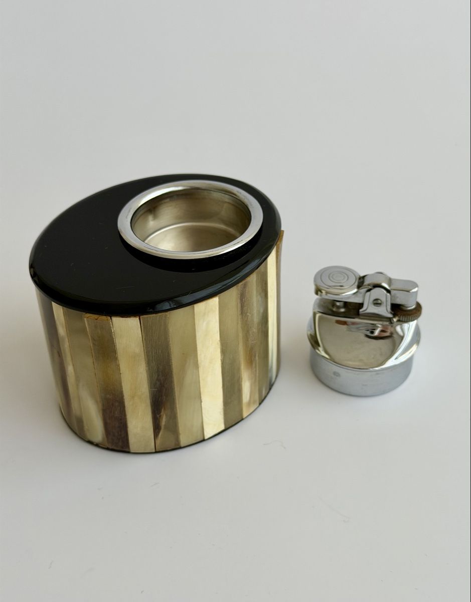 Briquets: Briquet de table vintage avec support en corne. – D'occasion à Genève par mar_nd6c 2