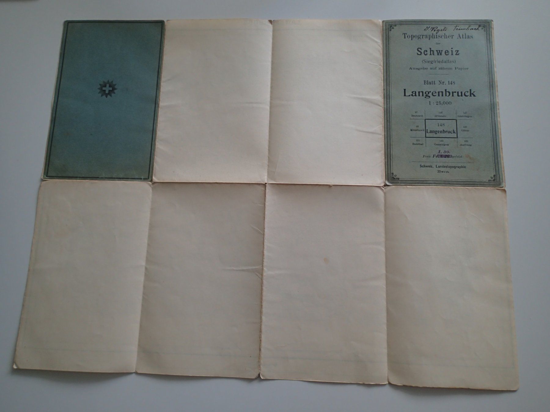Cartine & Atlanti: LANGENBRUCK  1917  Landkarte – Usato da Allschwil venduto da Salus17 1