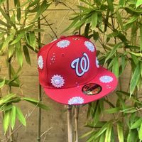 New Era Custom Red Washington Nationals Pearl Cap ❤️