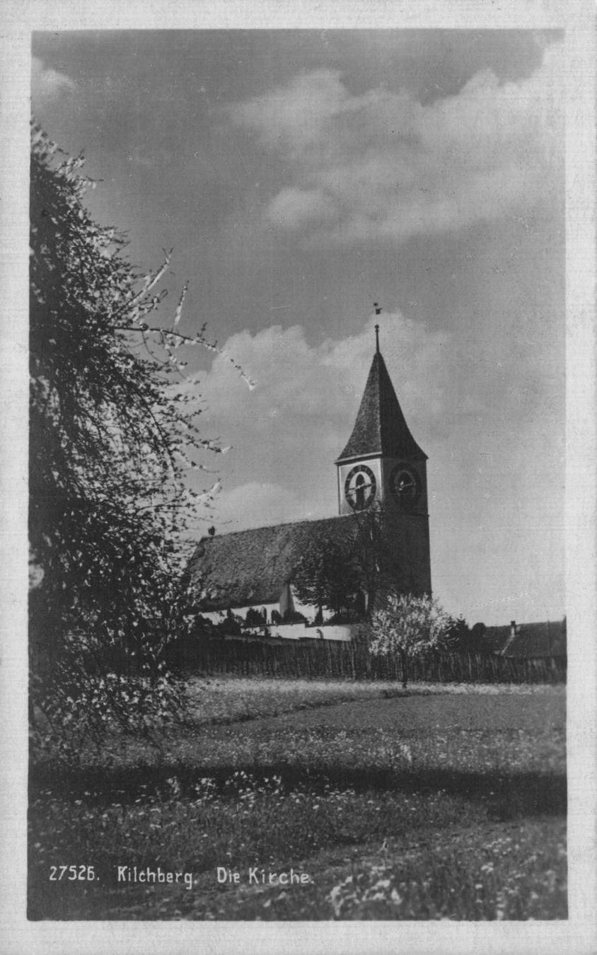 Cartoline postali: Alte Ansichtskarte Kilchberg ZH, Kirche, 1957 – Usato da Luzern venduto da Kartenansicht