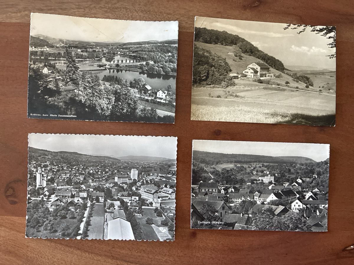 Ansichtskarten: 10 Ansichtskarten Luftaufnahmen im Kanton Aargau  – Gebraucht aus Oftringen von Cla.vD.74 5