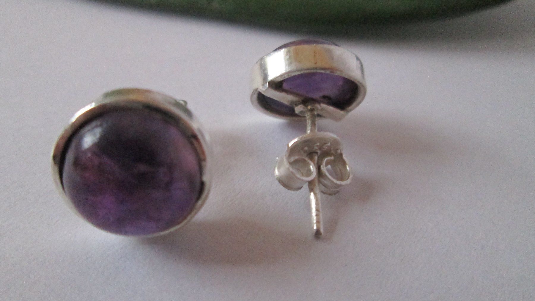 Ohrringe & -stecker: Wundervolle Ohrstecker echtem Amethyst Stein verziert 925er – Neu (gemäss Beschreibung) aus Drochtersen von Simonchen 3