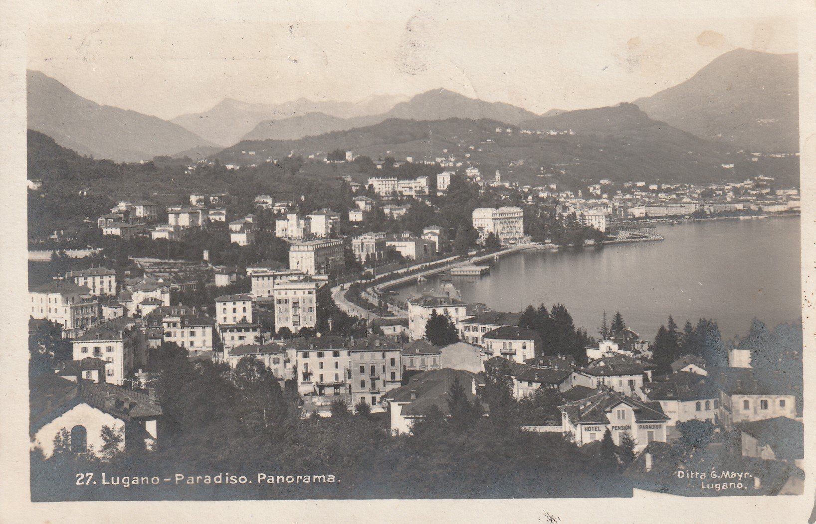 Cartoline postali: AK Lugano gel. 18.6.1925 – Usato da Fribourg venduto da schnalla92