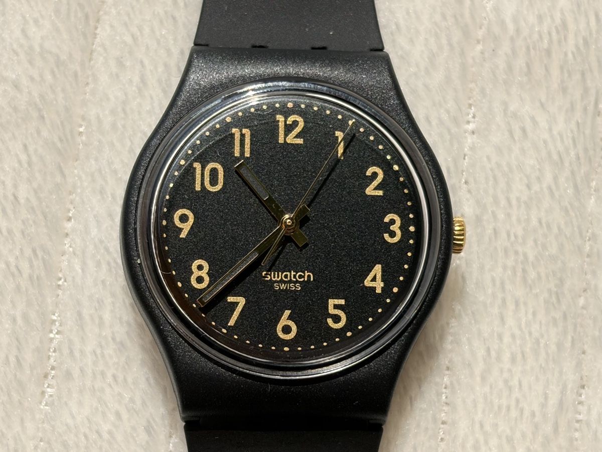 Swatch Orologi: Swatch Uhr schwarz, Gent, neu – Nuovo (secondo la descrizione) da Möhlin venduto da seerose6